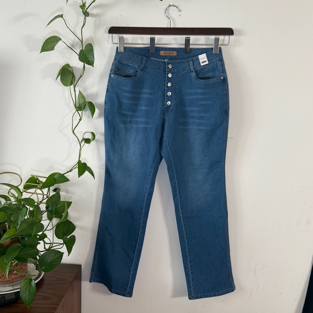 Judy Blue High Waist Button Fly Medium Wash Stretch Jeans - XL - Picture 10 of 11